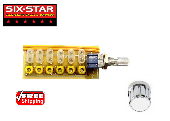 CRYSTAL SWITCH 6 POSITION WITH TRIMMERS & MATCHING CHROME KNOB - CB HAM RADIO