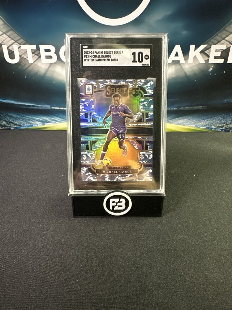 2023-24 Select Serie A Winter Camo #13 Michael Kayode Gem Mint SP RC SGC 10 Graded Card