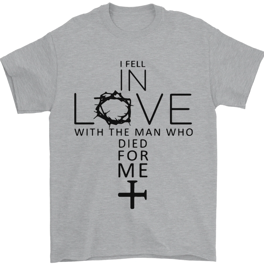 Cross-Inspired Christian Mens T-Shirt 100% Cotton Faith Apparel