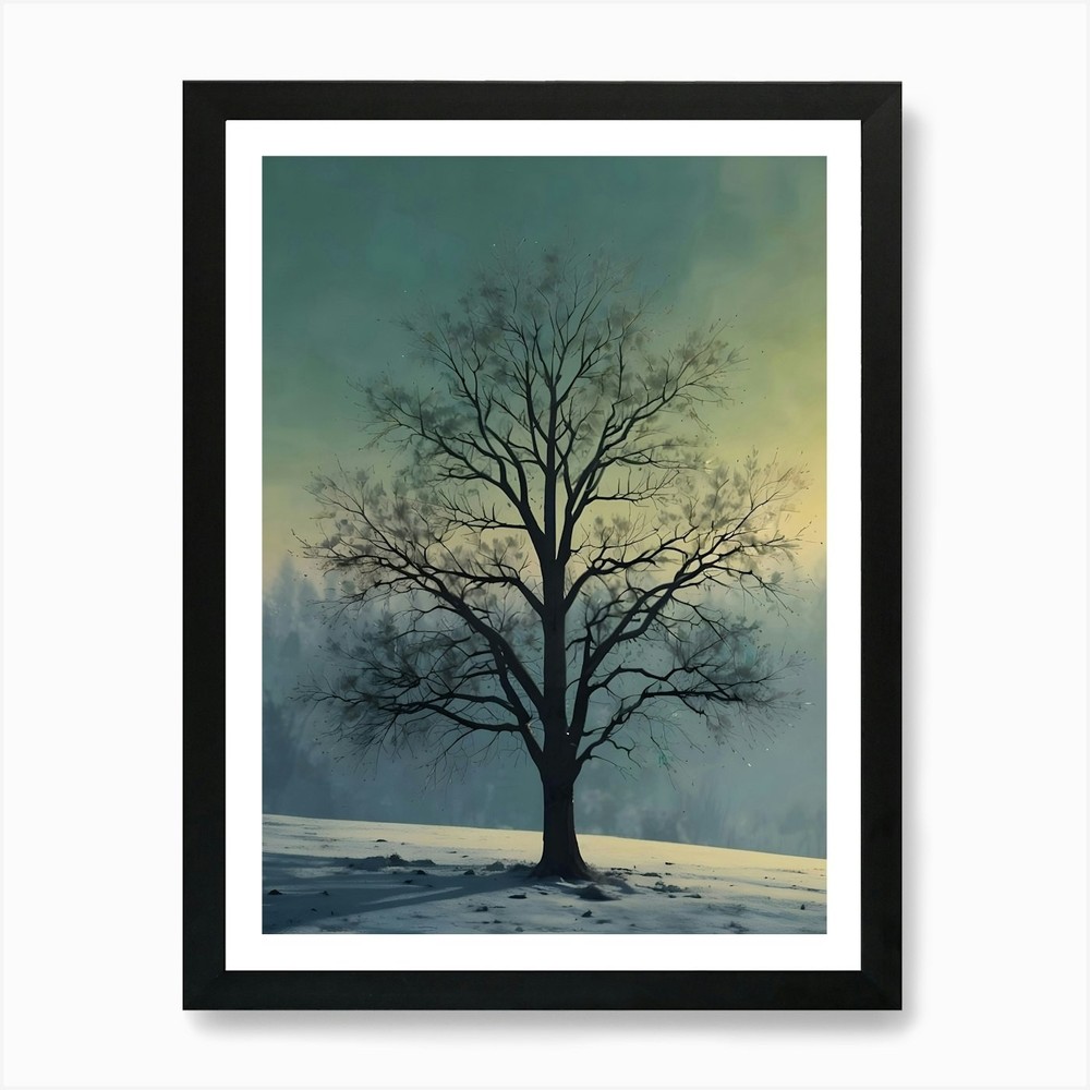 Lone Tree Art Print Framed Wall Art Poster Canvas Print Picture