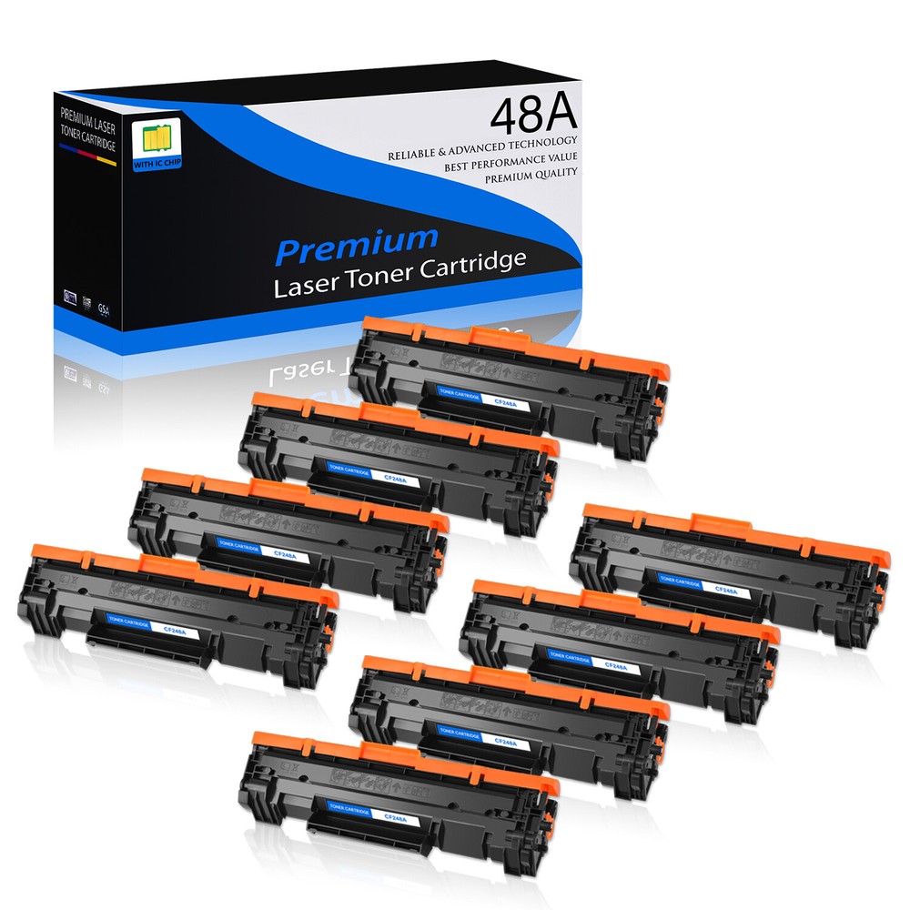 8 Pack CF248A 48A Toner Cartridge Compatible with HP LaserJet Pro MFP M29w M29a M15a M15w