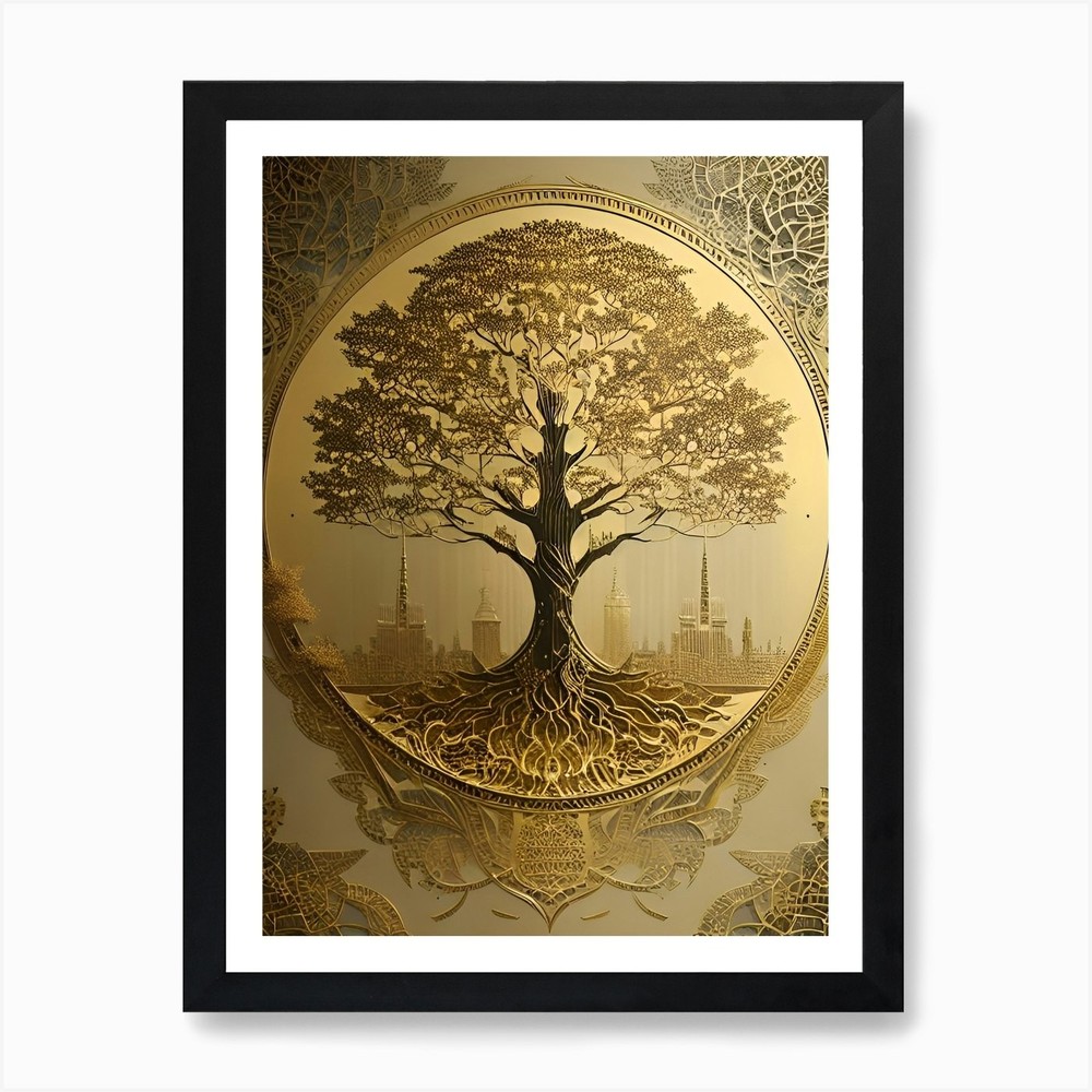 Tree of Life 289 Framed Art Print Canvas Wall Decor Picture