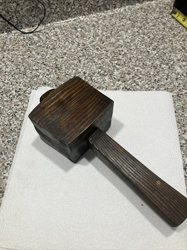 Vintage Wood Mallet Joiners Carpenters Woodwork Old Tool