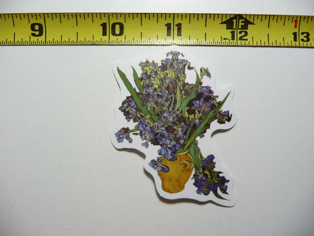 VINCENT VAN GOGH IRISES IRIS DECAL STICKER PAINTING ARTWORK MUSEUM ART