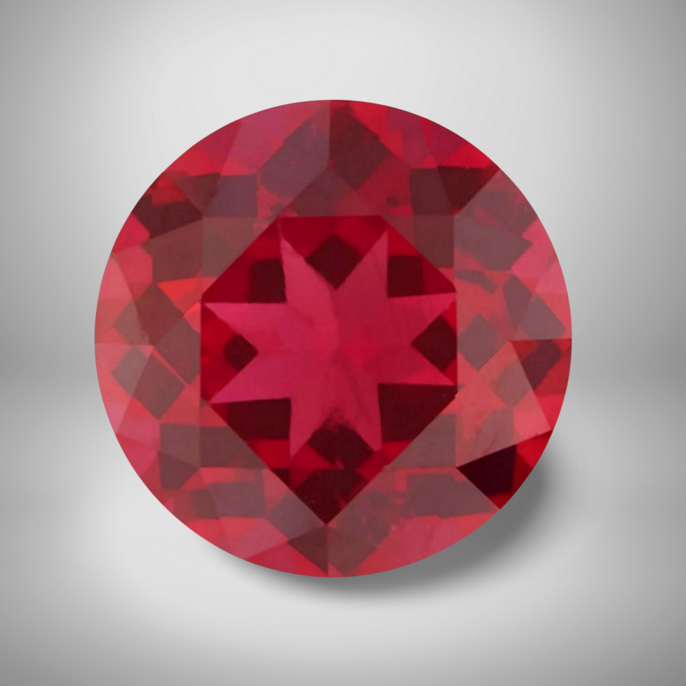 Vivid 9mm Ruby Round Cut Loose Gemstone 2.1 Carats