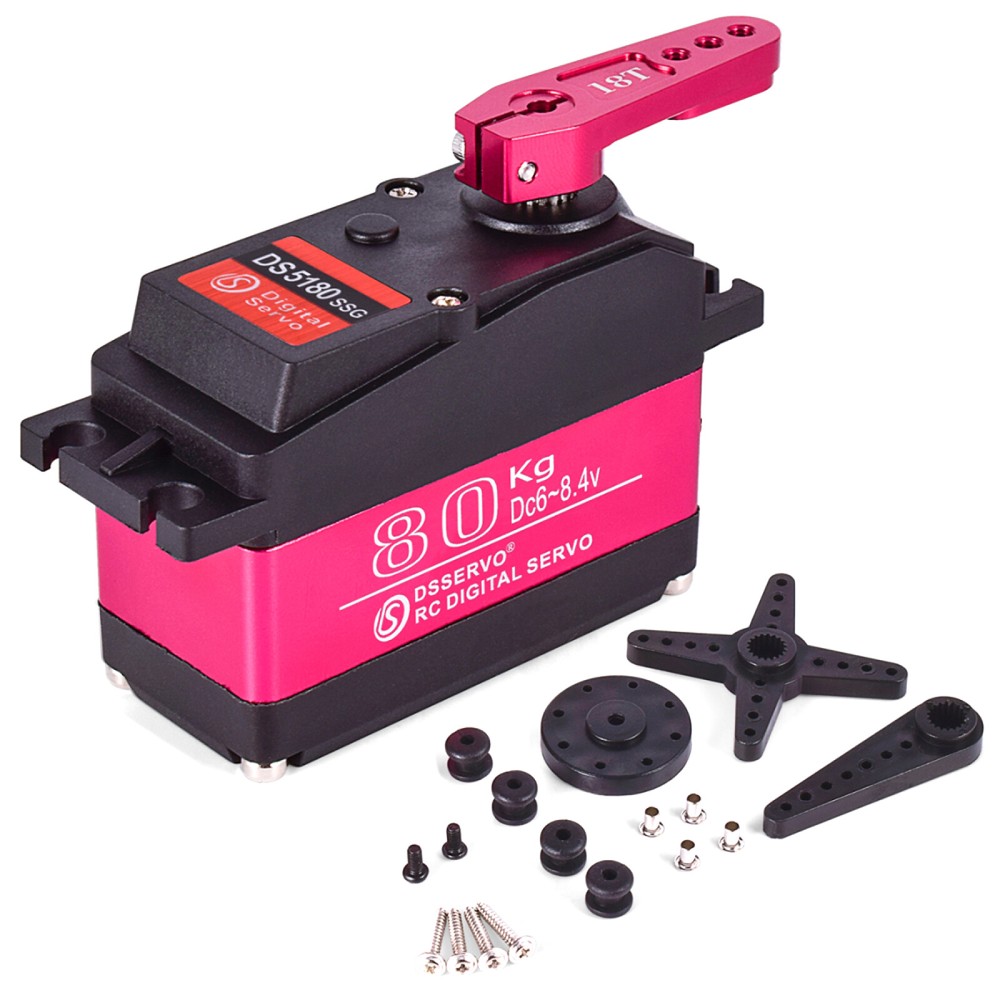 DS5180 80kg High Torque Waterproof Digital Servo for 1/5 Scale RC Cars