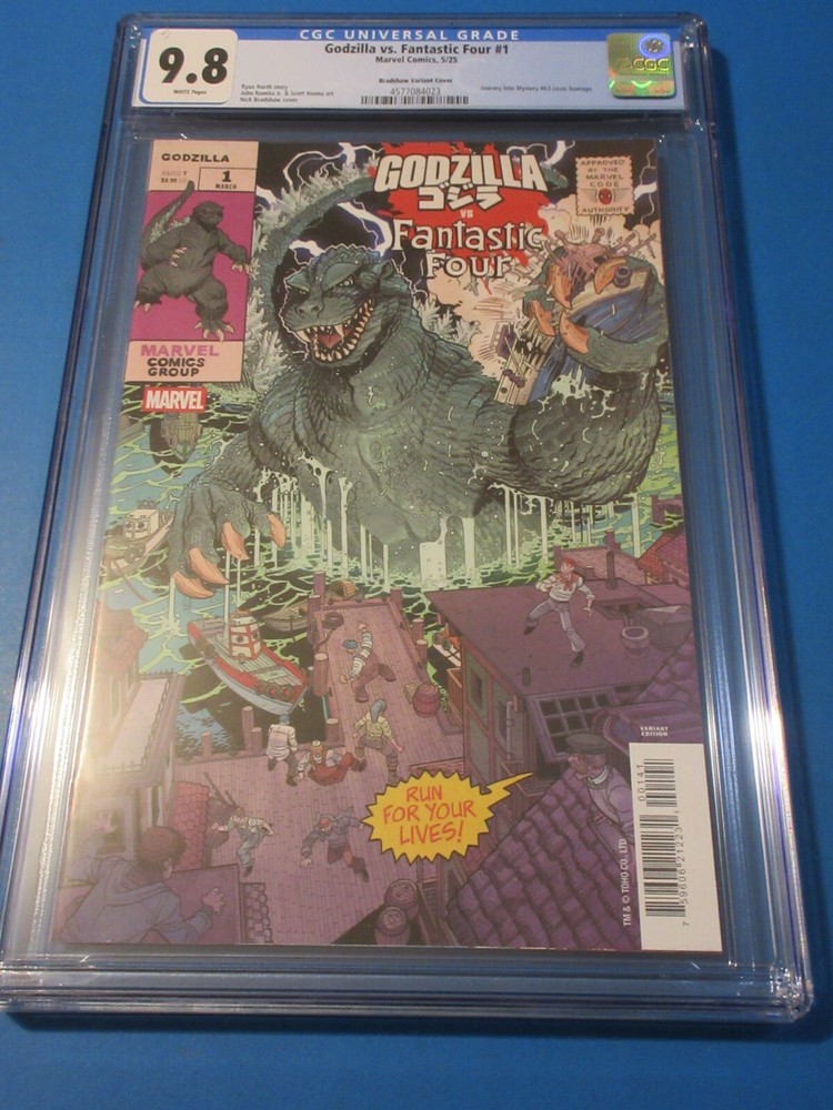 Godzilla vs Fantastic Four 1 Bradshaw Variant CGC 9.8 NM MT Stunning High Grade