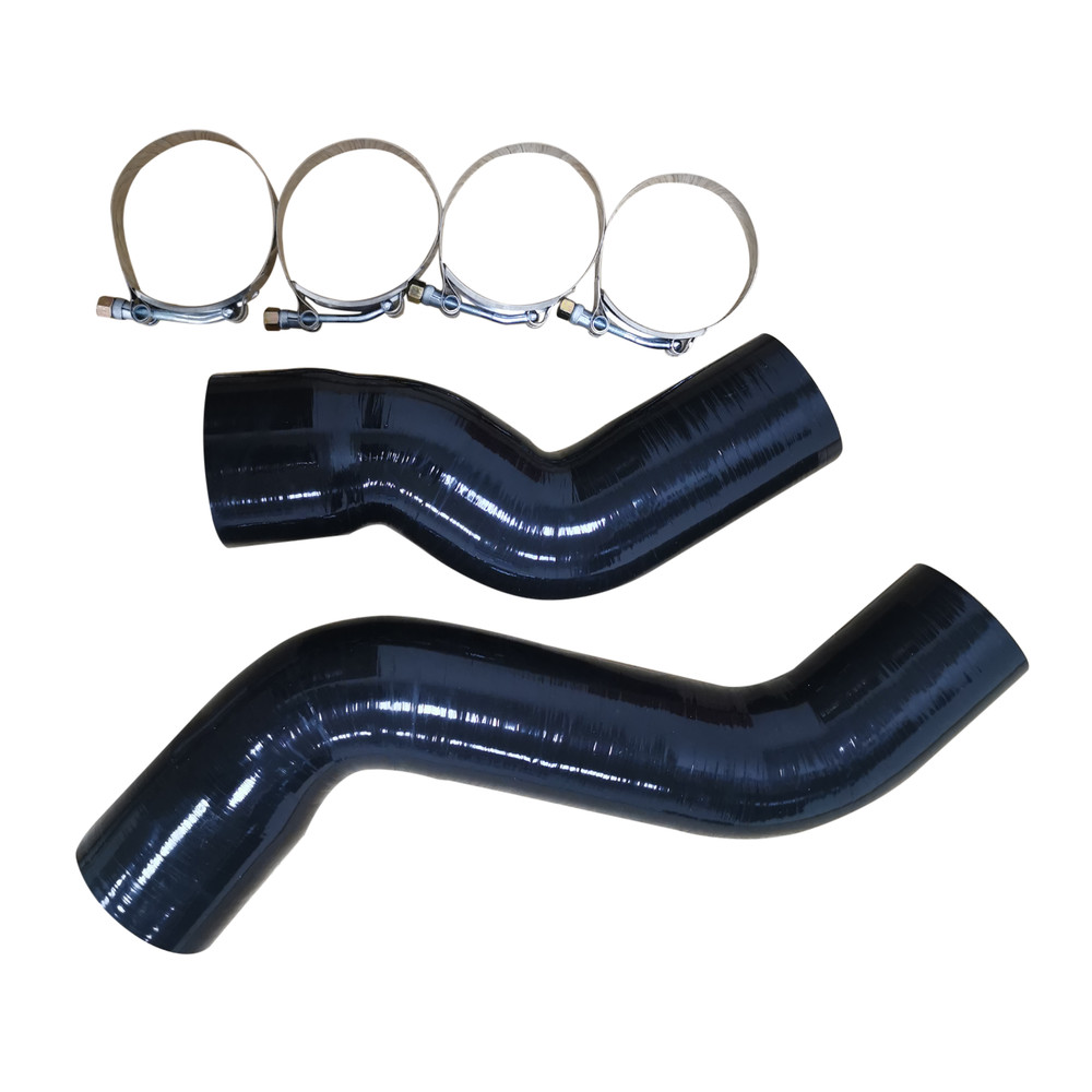 Black Intercooler Hose Kit W/O Blow-Off Valve For 16-23 SeaDoo 300 RXT RXP GTX