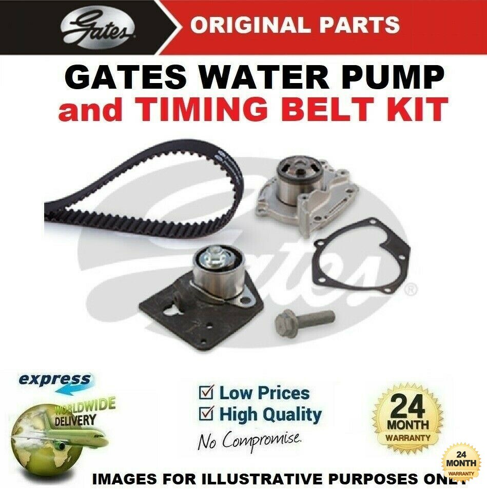 GATES WATER PUMP & TIMING BELT KIT for OPEL VIVARO Combi 1.9DI 2001->