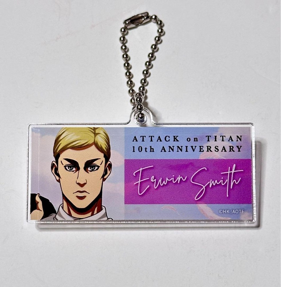 Attack On Titan Erwin Fes Nameplate Keychain