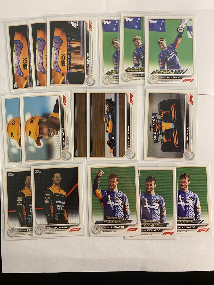 18x Lot Daniel Riccardo Formula 1 2022 Topps Cards and Match Attax
