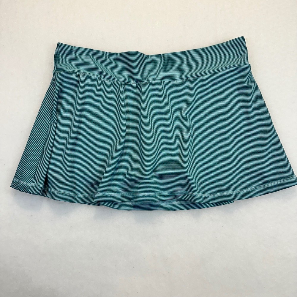Adidas Parley Skirt XL Womens Teal Striped Tennis Golf Skort DT3963 NWT