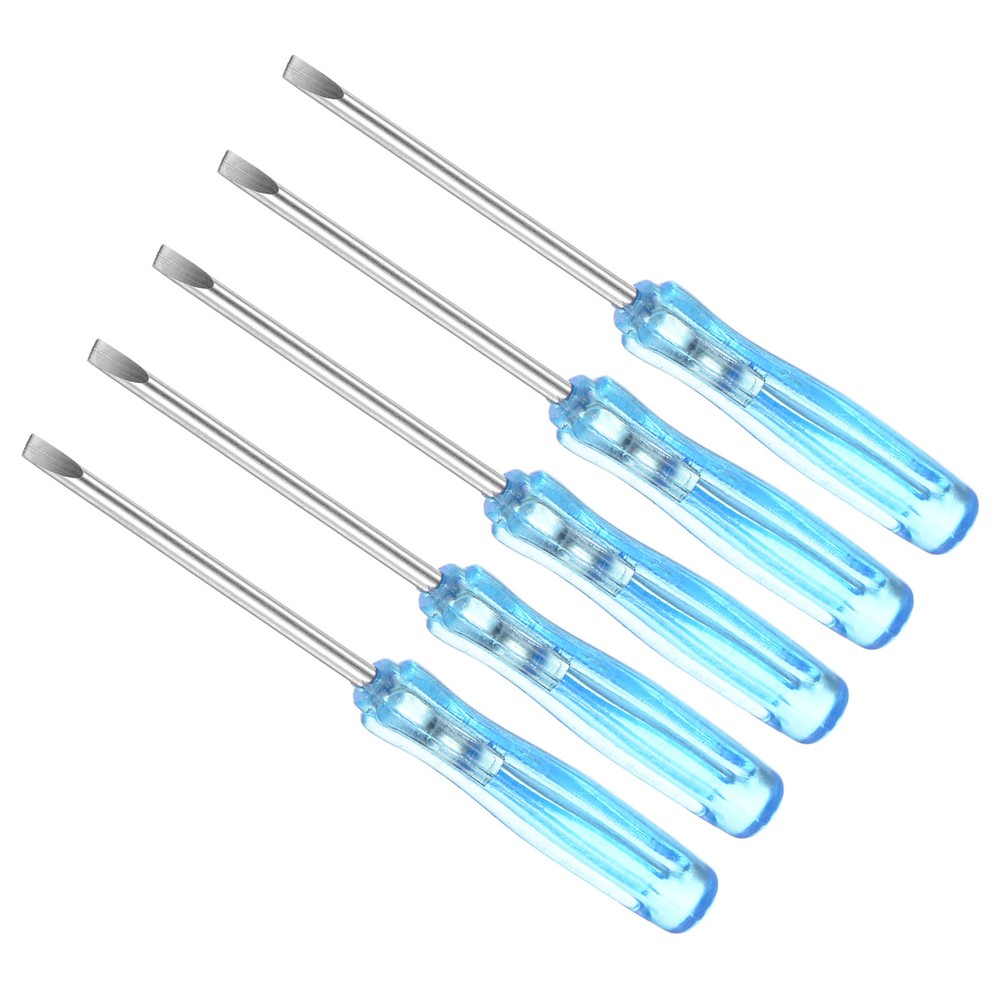 5pcs 2.0mm Small Slotted Screwdriver 65mm with Anti-Slip Handle
