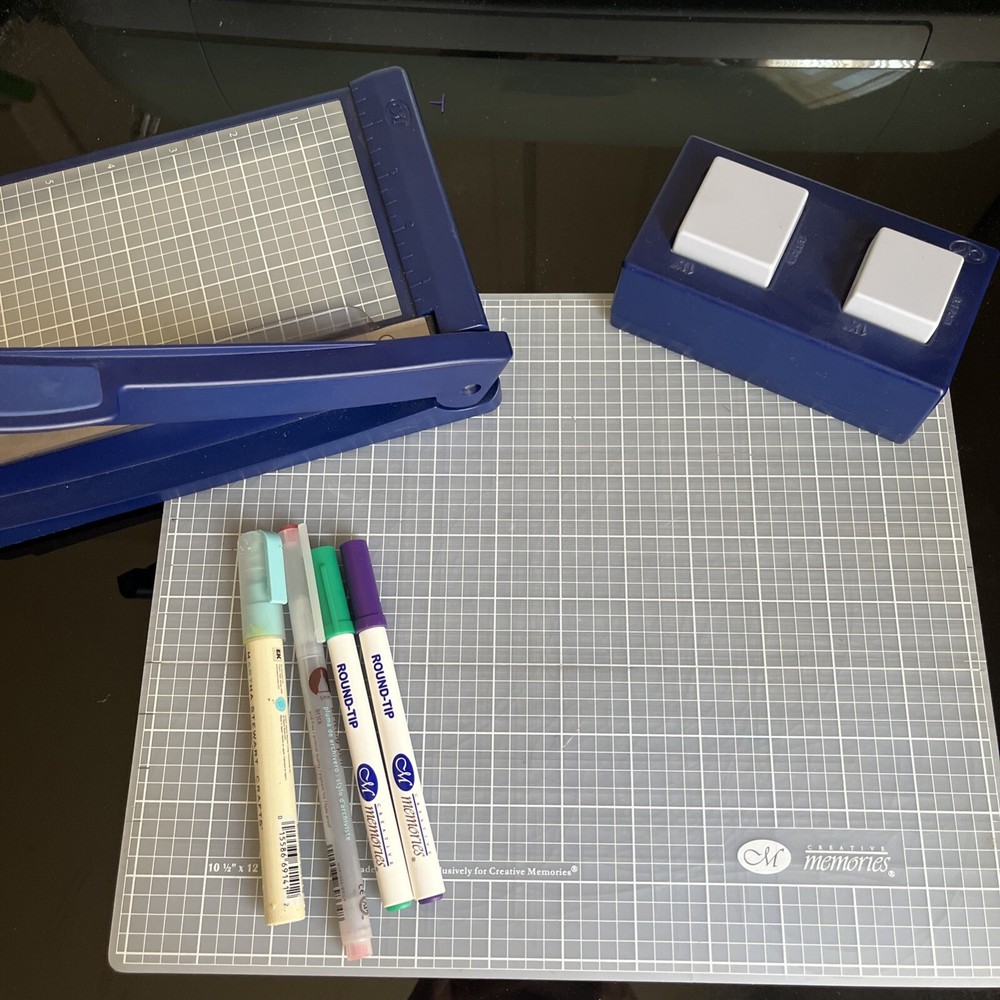 Creative Memories 6-Piece Scrapbooking Craft Kit with Paper Cutters and Art Markers  