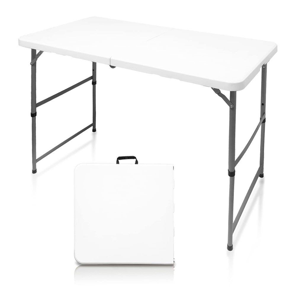4ft Lightweight Adjustable Height Folding Utility Table