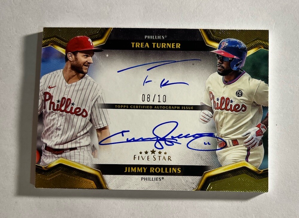 2024 Topps Five Star Trea Turner & Jimmy Rollins Dual Auto DA-TR /10