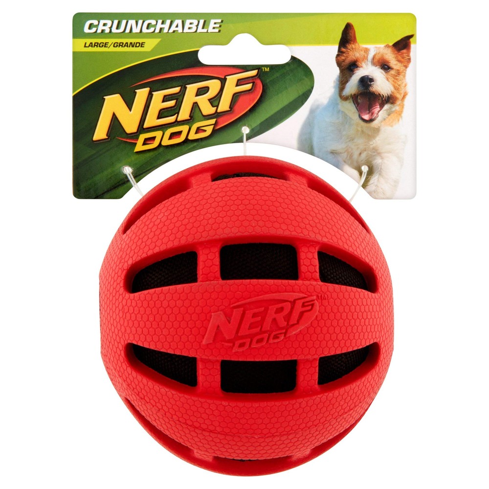 Checker Ball Dog Toy with Interactive Crunch, Lightweight, Durable and Water ...