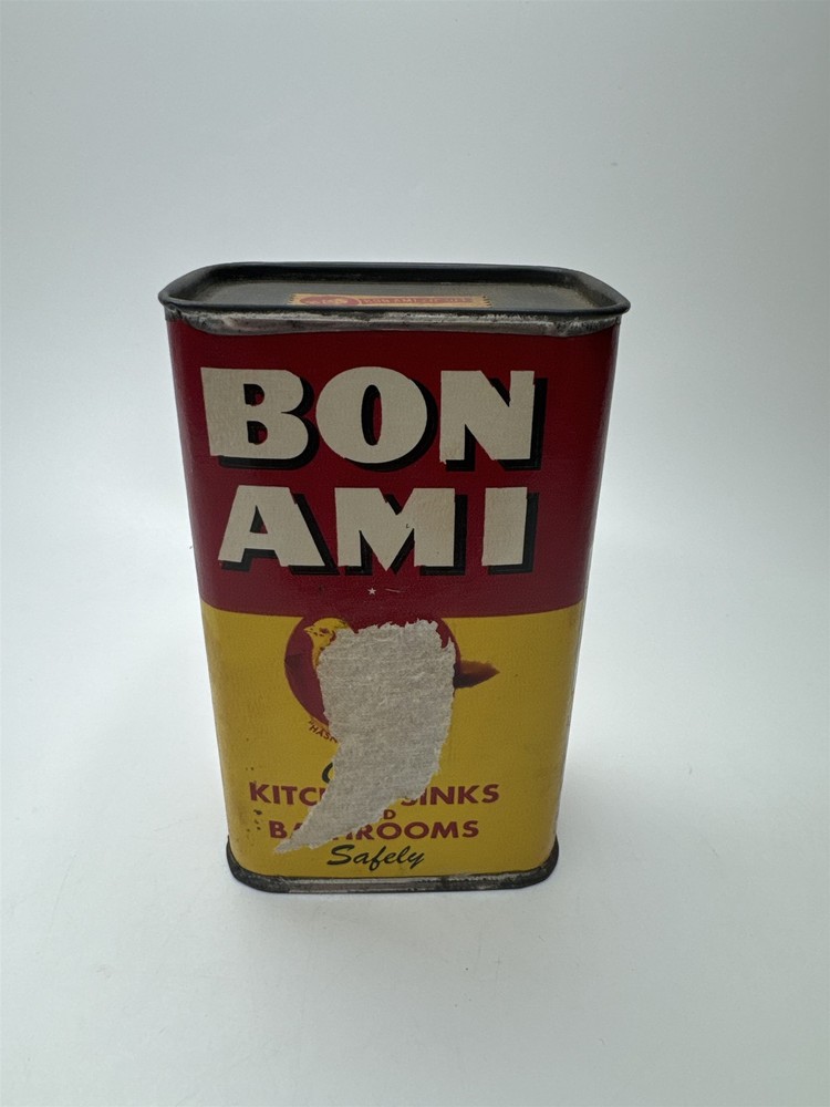 Vintage 1950s Bon Ami Cleanser Hasn't Scratched Yet Cleanser Can (UNOPENED)