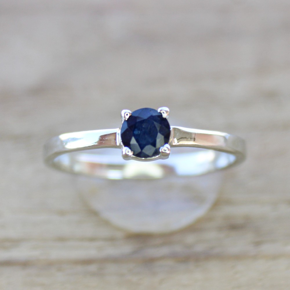 Natural Blue Sapphire Vintage Ring With 925 Sterling Silver In All Sizes