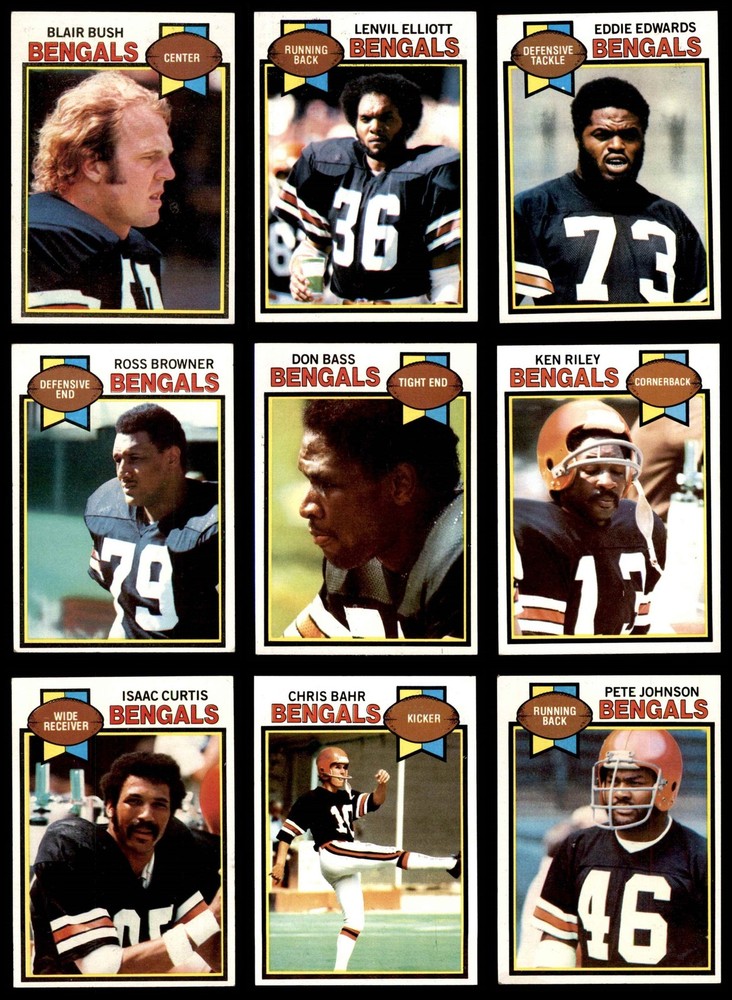1979 Topps Cincinnati Bengals Team Set 4.5 VG-EX+ 6910639 Football Cards