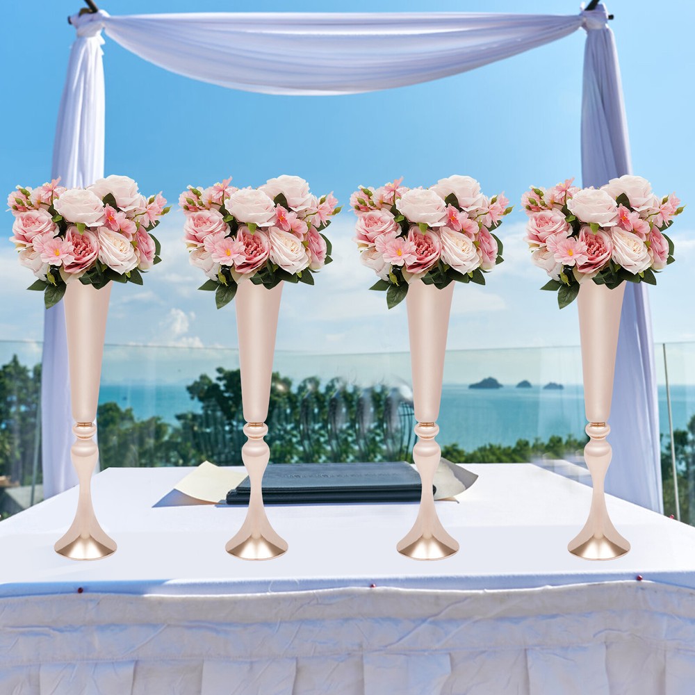 4Pcs Wedding Centerpieces Props Flower Vases Table Event Party Stage Tall Vase