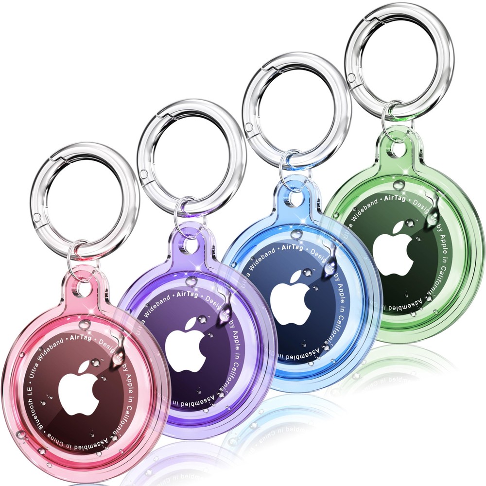 Waterproof 4 Pack Airtag Holder Case for Apple Airtags with Secure Fit