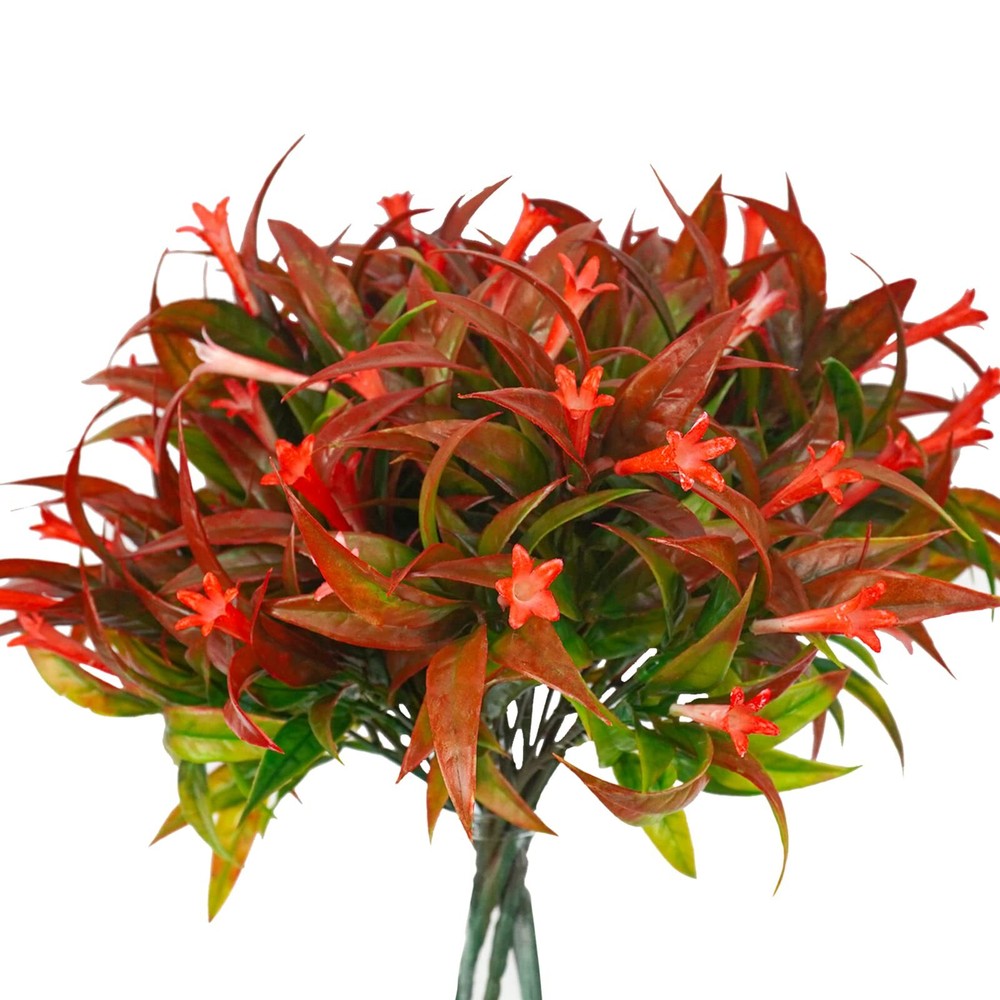 6Pcs Outdoor Artificial Plants UV Resistant Fake Flowers Plastic Plants Morni...