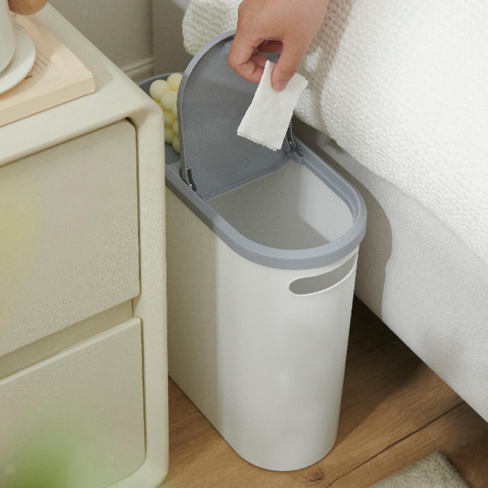 Bathroom Trash Bin Covered Dustbin Garbage Bin for Toilet Living Room Home