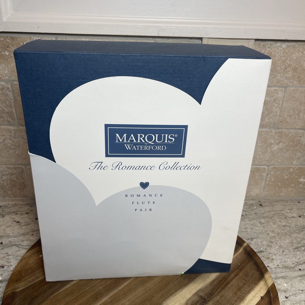 Marquis by Waterford Romance Collection Crystal Champagne Flutes Pair