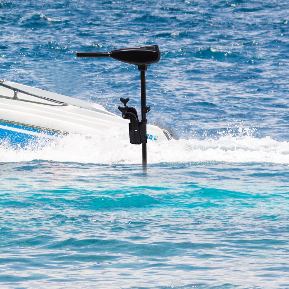 80LB Thrust 12V Electric Trolling Motor 800W Transom Mount for Fishing Boats