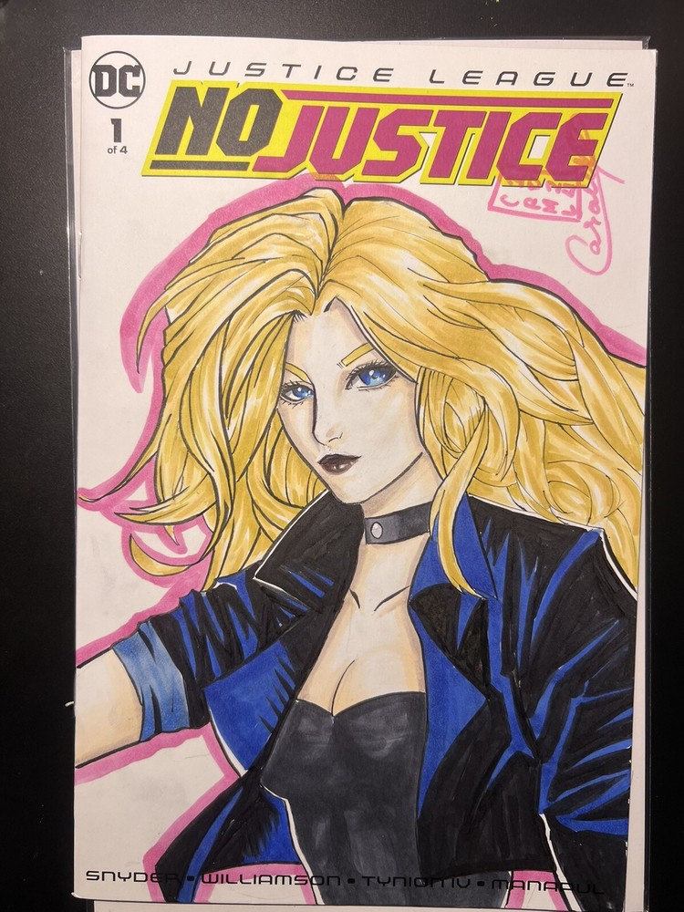 Justice League: No Justice #1 Black Canary Sketch By Artist Caramel Macchiato