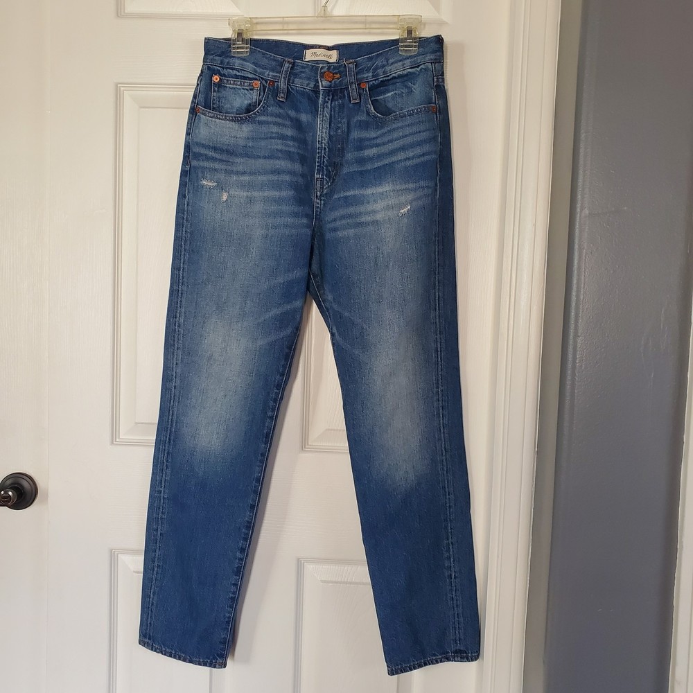 Madewell Vintage Straight Leg High-Rise Jeans Denim Blue Size 29