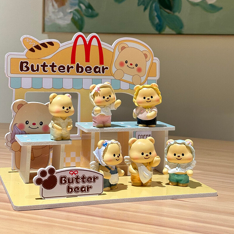 Figura confirmada de caja ciega serie Butter Bear lindo modelo juguete caliente
