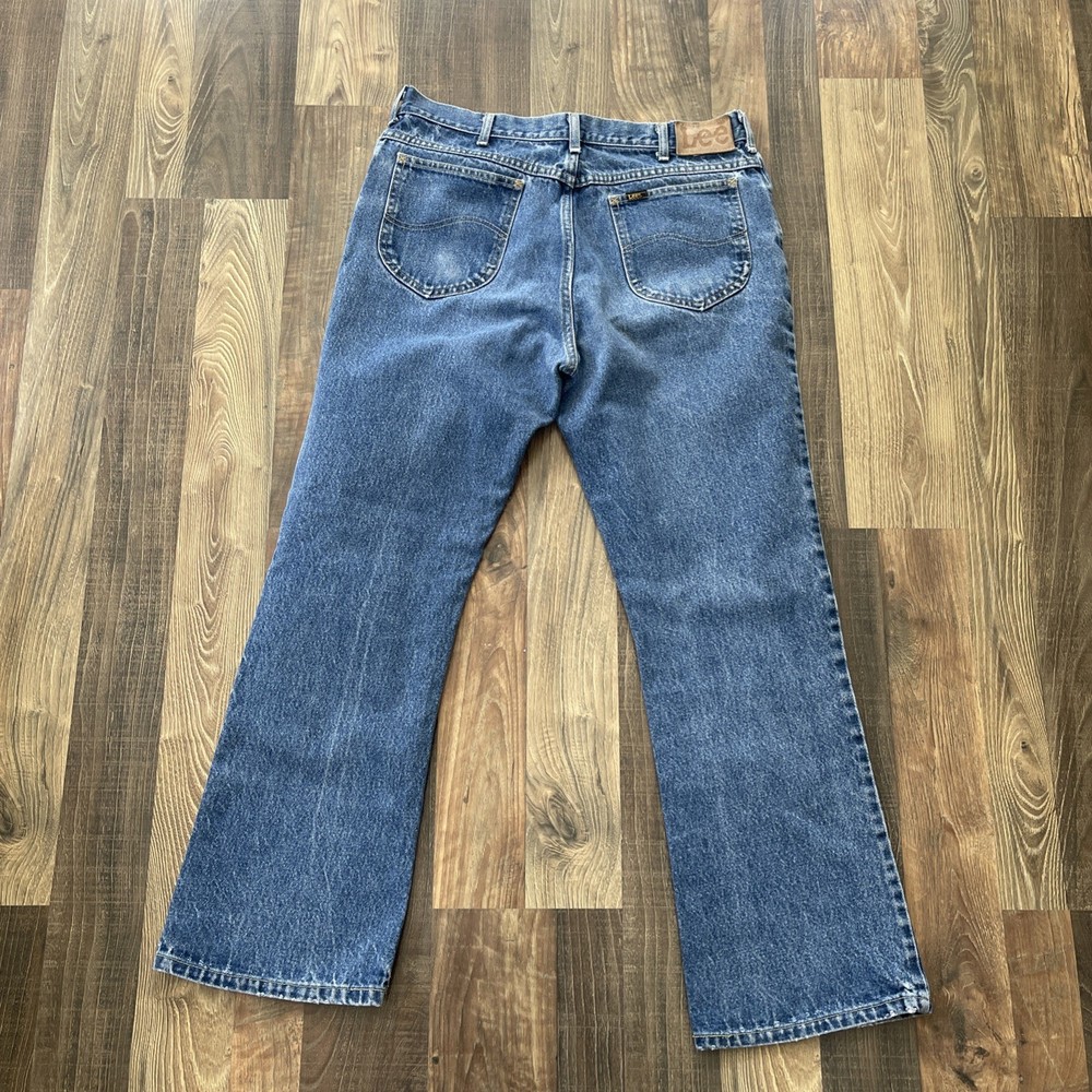 Vintage 1970s Lee Riders Jeans W34 L29 70s USA Union Made Denim