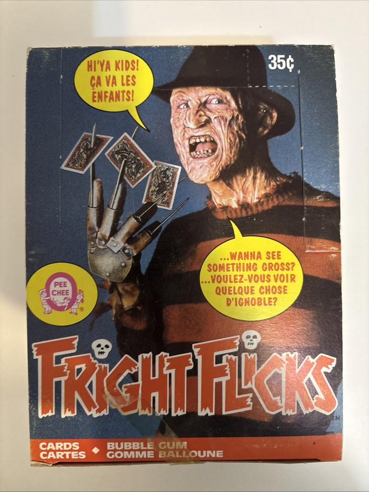 1988 O-Pee-Chee OPC Fright Flicks Sealed Wax Box 48 Packs Unopened