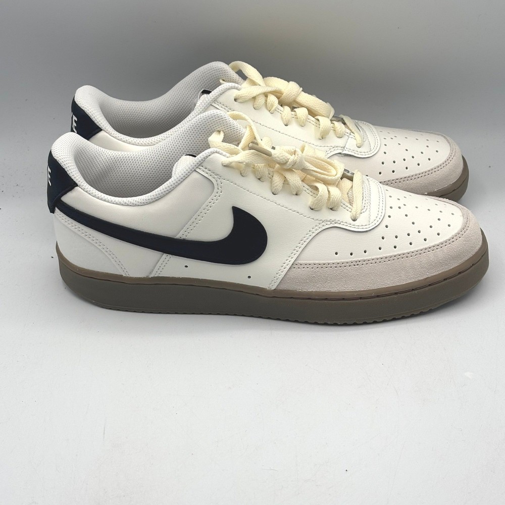 Nike Court Vision Lo Mens Sail Black Orewood Brown Sneakers 9.5 FQ8075-133
