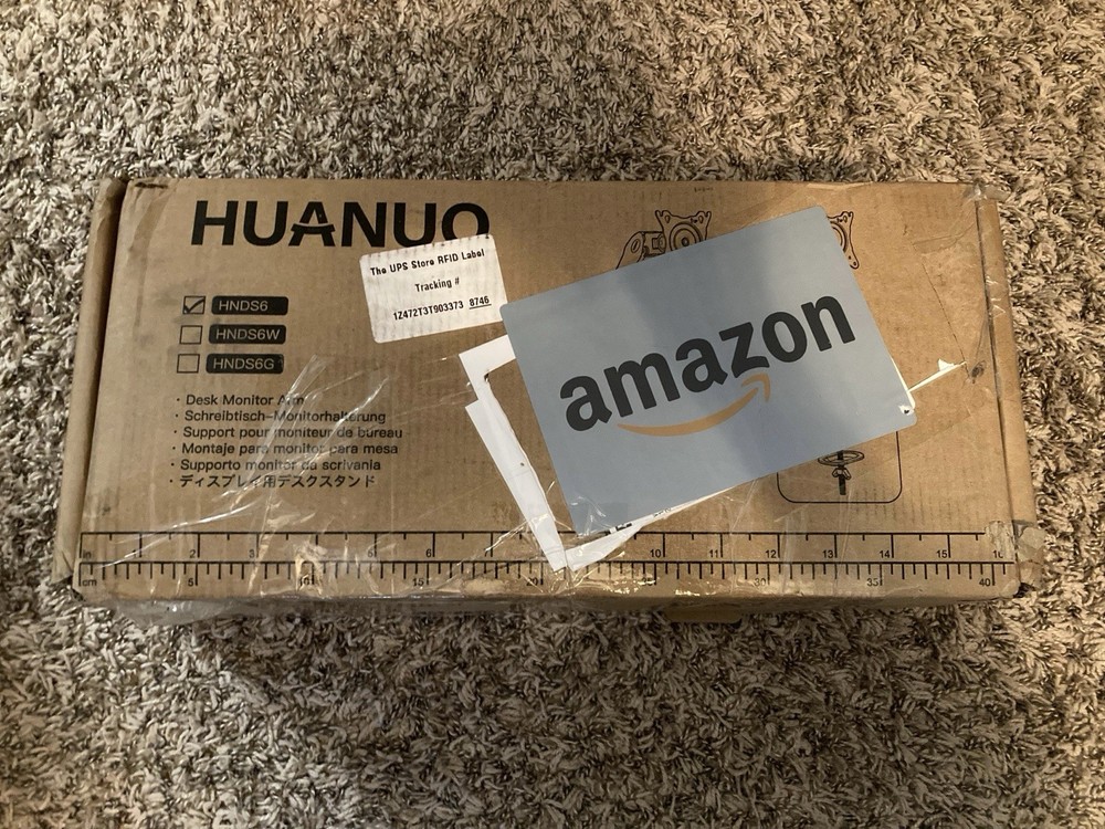 HUANUO HNDS6 Dual Monitor Stand Full Motion Desk Mount 13-27