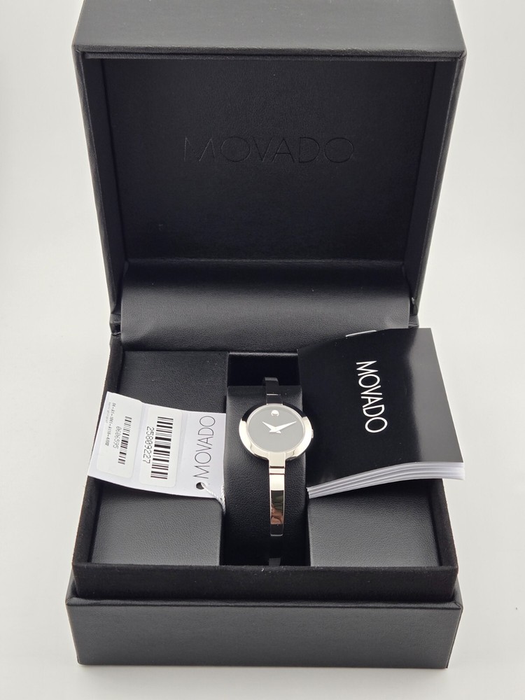 Movado Women's Bela Stainless Steel Watch with Black Dial - 0606595 | $495 MSRP