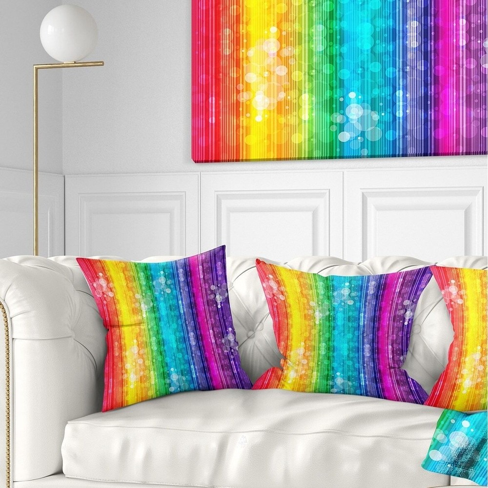 Designart 'Rainbow Effects Illustration' Abstract Throw