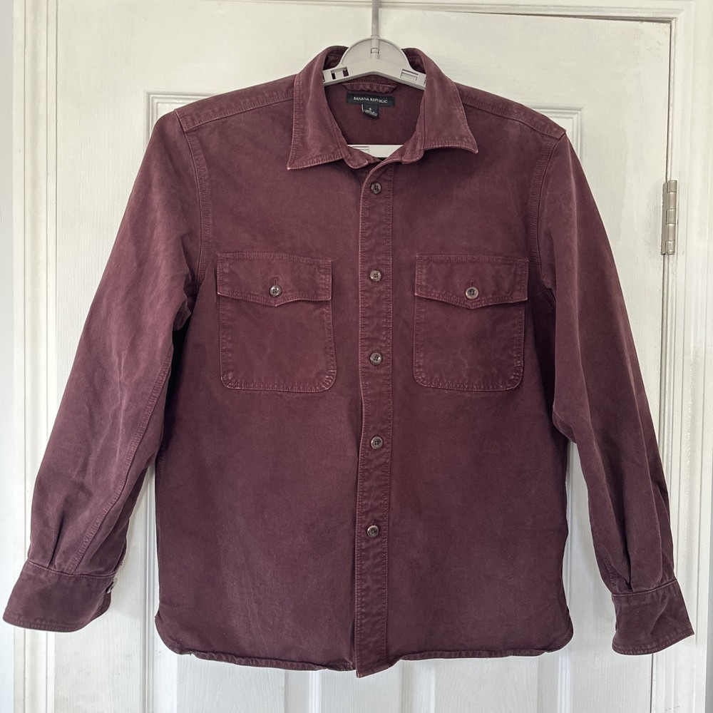 Burgundy Cotton Winter Jacket by Banana Republic
