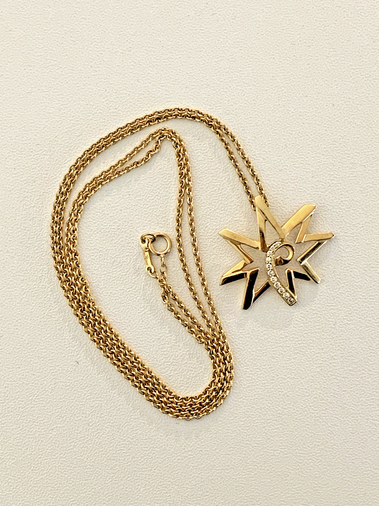 Tiffany & Co Paloma Picasso 18K Gold Diamond Star Necklace
