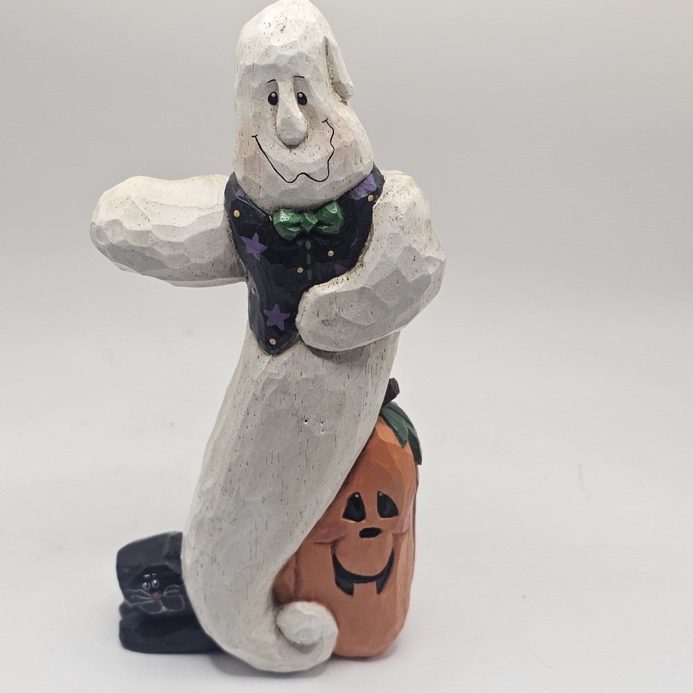 Eddie Walker Midwest of Cannon Falls Ghost Black Cat Halloween Figurine Pumpkin