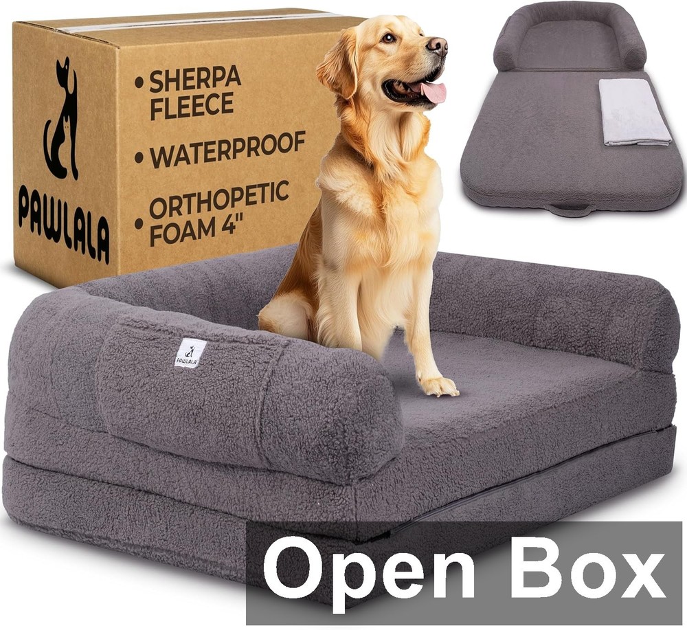 2 in 1 Human Dog Bed for Adult Foldable  Waterproof, Orthopedic Foam, Machine