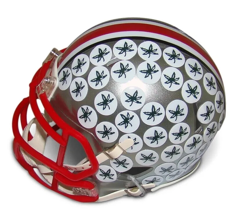 *SALE* OHIO STATE BUCKEYES CHROME FLASH NCAA SPEED MINI FOOTBALL HELMET RIDDELL!-image