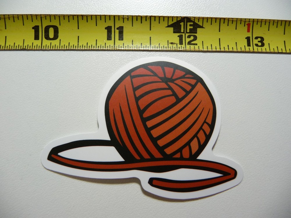 BALL OF YARN READY DECAL STICKER CRAFT HOBBY NEEDLEWORK