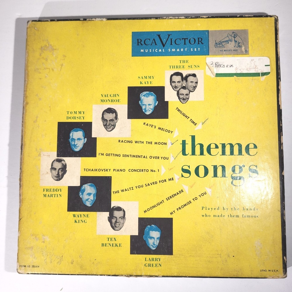RCA Victor Theme Songs of 6 Popular Bands (3) Vinyl 45 RPM Boxed Incomplete[186]