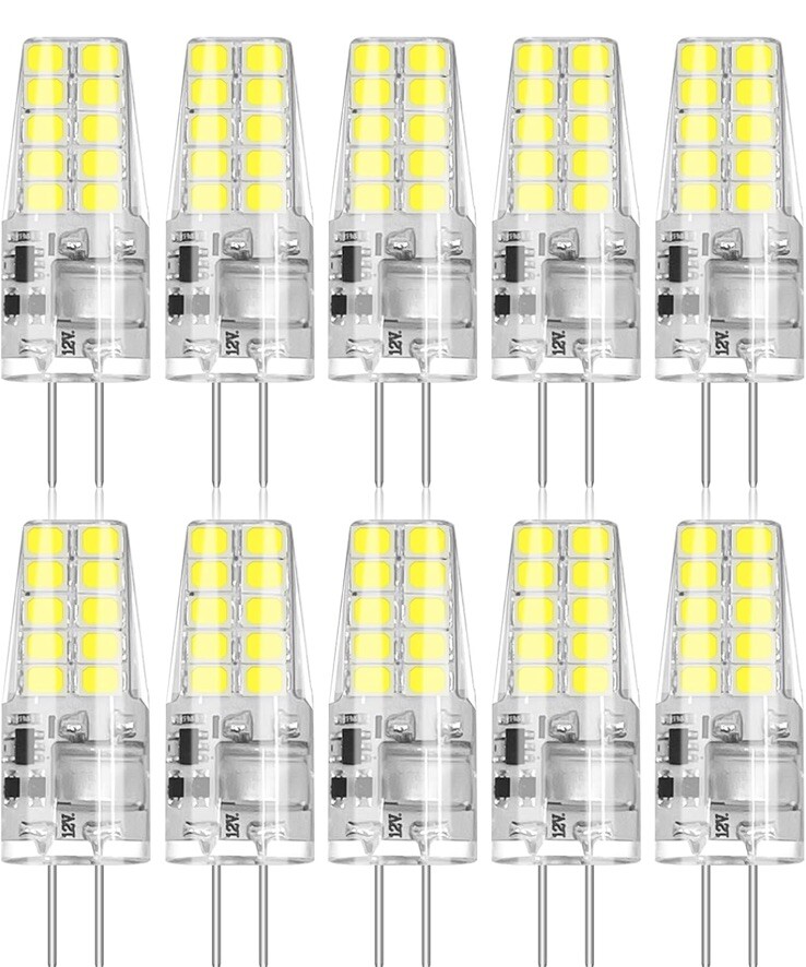 10 Pack G4 LED Bulb 2W Equivalent 30W 6000K Daylight 250 Lumens 360°Beam