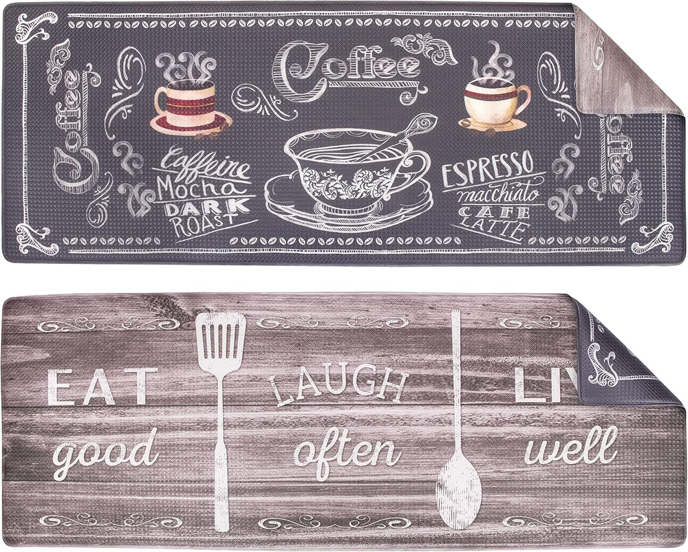 Anti Fatigue Memory Foam Kitchen Mat Reversible Cushioned Rug Pad