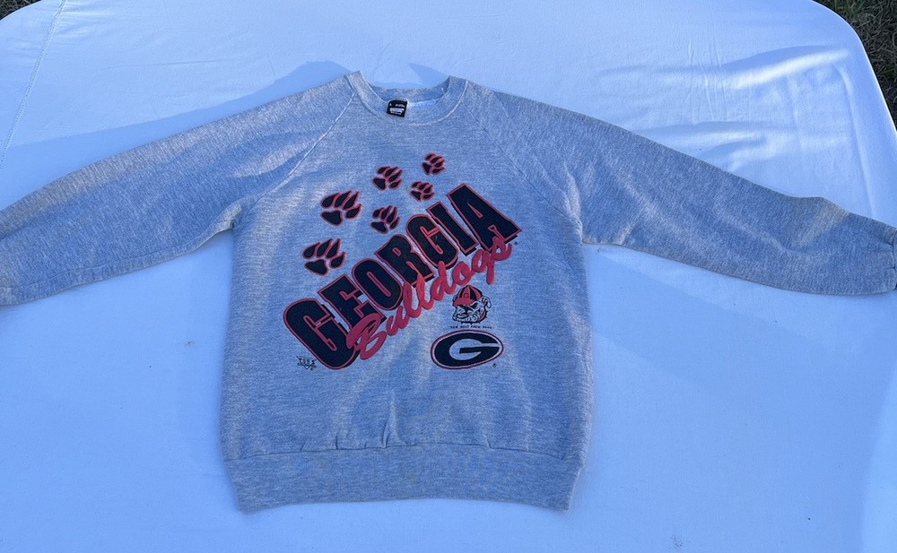Vintage Georgia Bulldogs University Crewneck Lee Sweatshirt Adult Sz L Gray