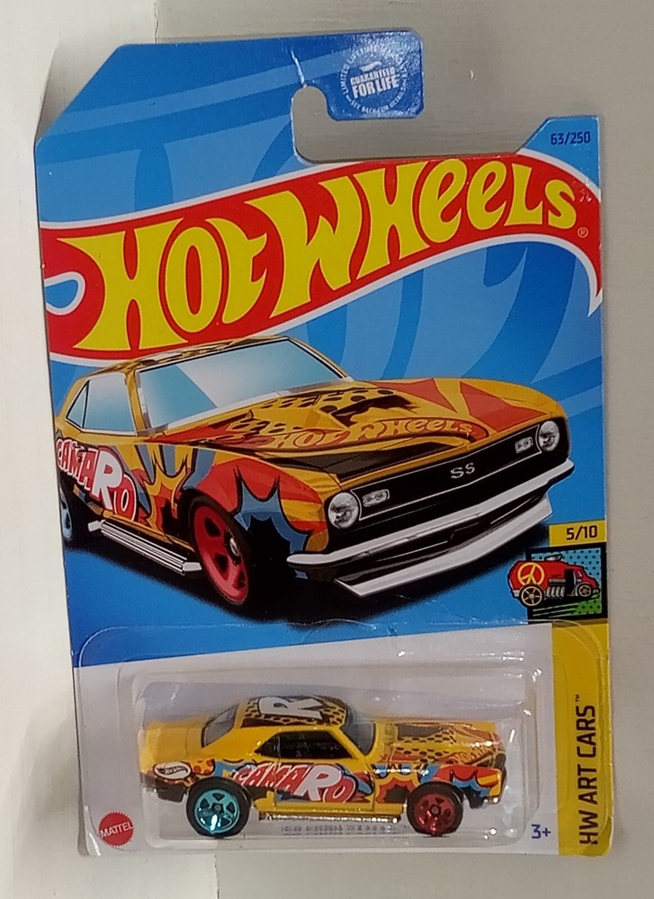 2023 Hot Wheels 1968 COPO Camaro 63/250 HKH49 Art Cars 5/10 Yellow